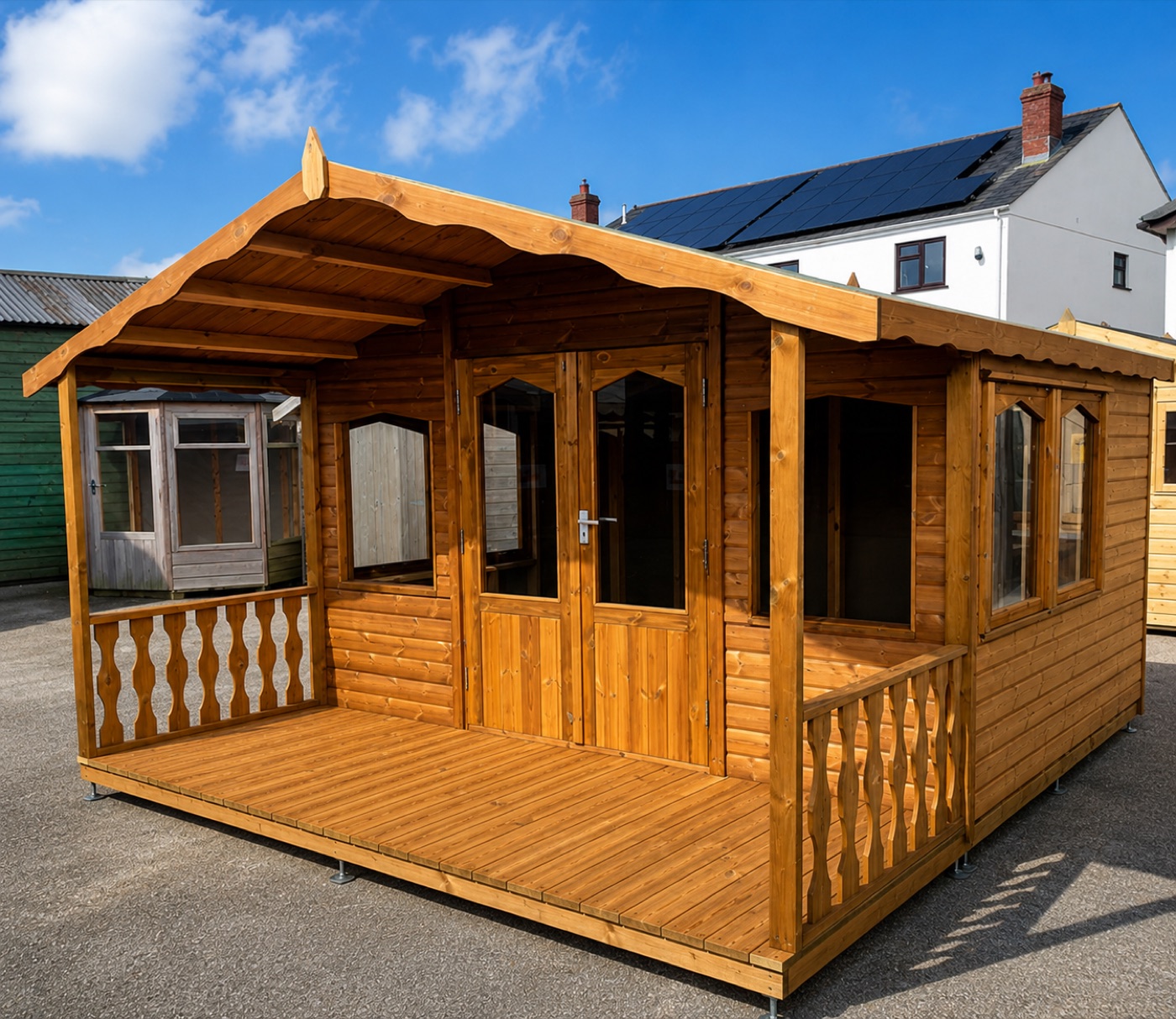 Timber summer house example for garden entertaining